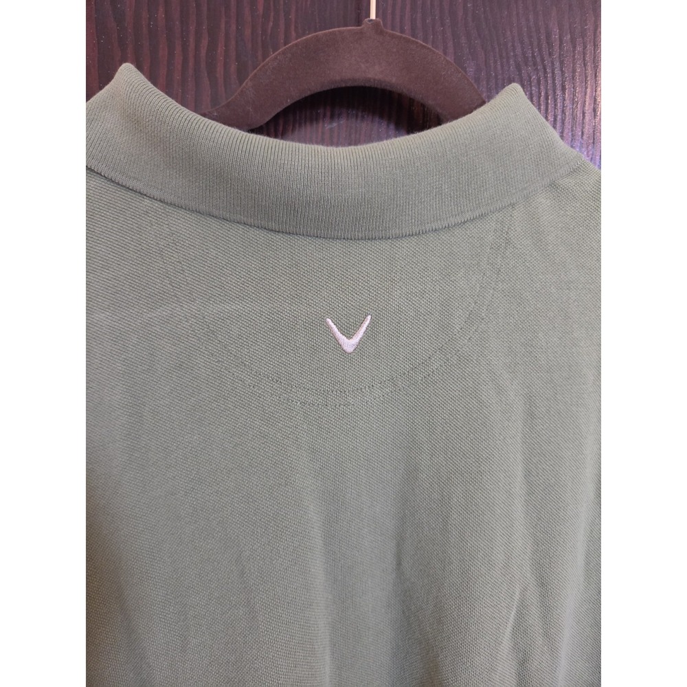 Callaway Mens Golf Polo Shirt Size XL Green Short Sleeve Collared‎ Button Cotton - Picture 8 of 11